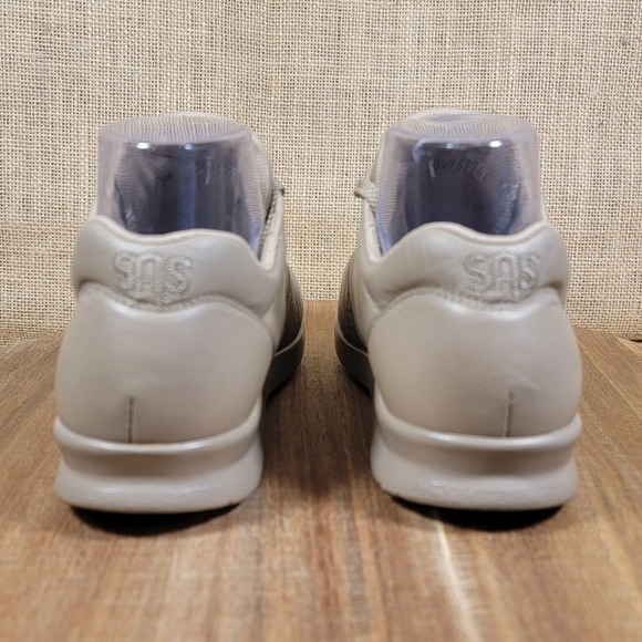 SAS Free Time Shoes Leather Comfort Walking Beige Lace Up Orthopedic Women's 5.5 - Picture 5 of 10